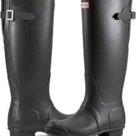 Hunter Women's Original Tall Waterproof Rain Boots Size 8 Black Adjustable (NEW) - Picture 8 of 15